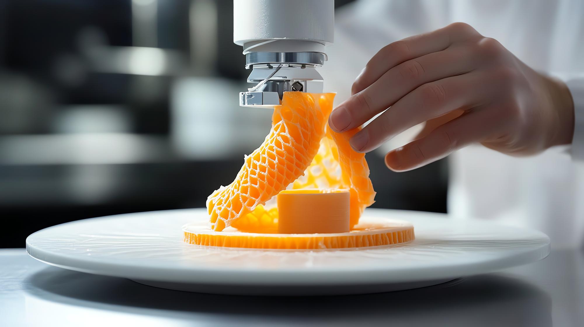 Chef using precision kitchen tools in a modern studio